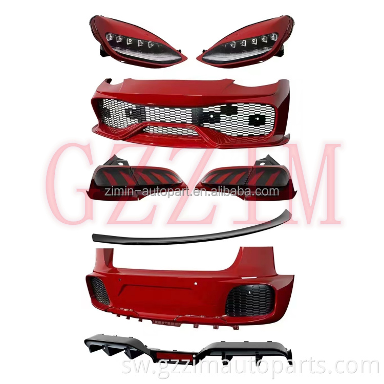 Kitengo cha mwili kwa te-sla sasisha vifaa vya mwili mbele sketi upande wa nyuma sketi za nyuma za uharibifu wa kichwa & taillamp